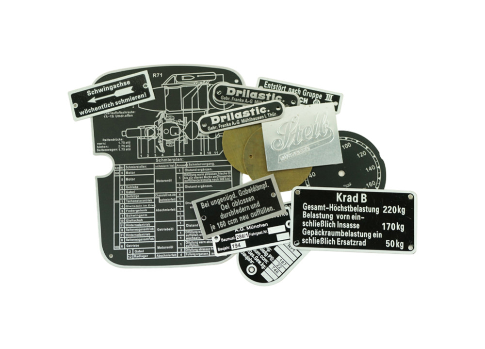 CJ750 tag set fit for M72 Bayerische Motoren Werke sticker R71