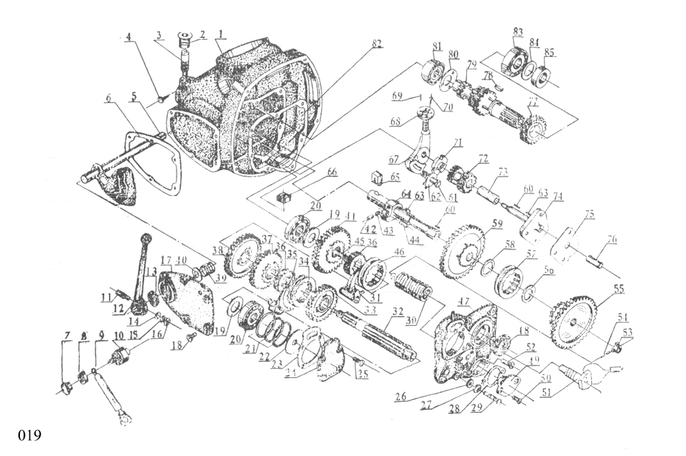 CJ750 M1M M1S 12V CATALOGUE PAGE 019 for 52 gearbox transmission ...